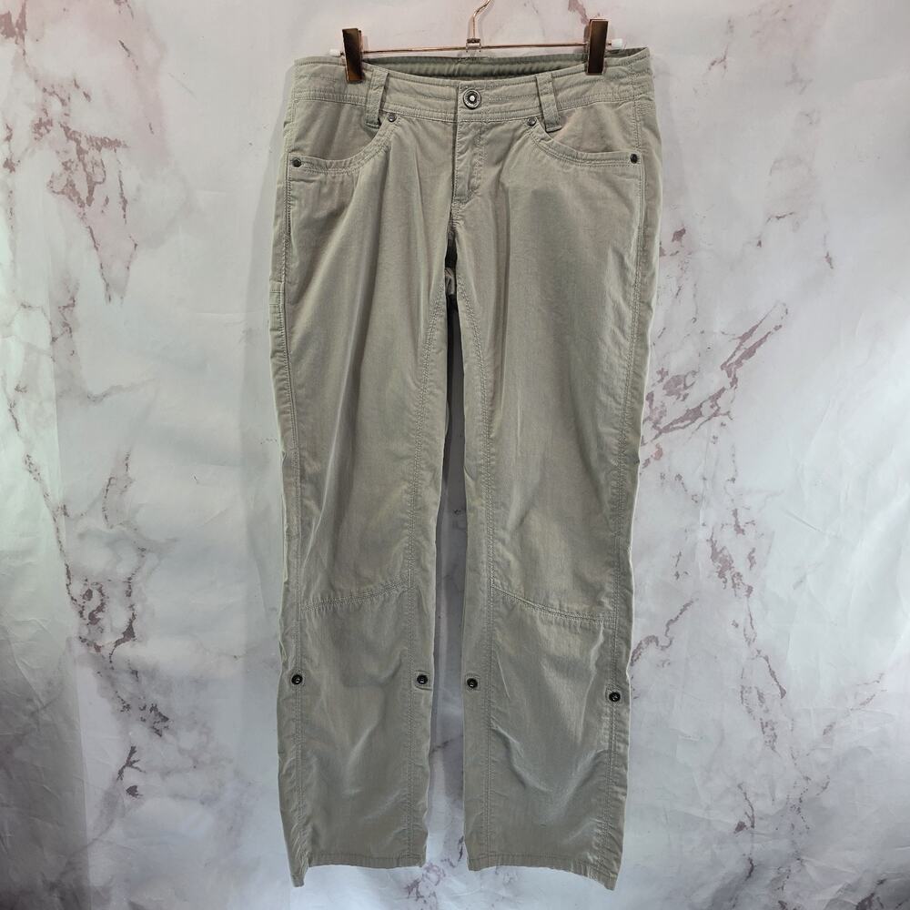 Kuhl Pants Womens 4 X 29 Short Beige Ripstop Straight Splash Roll Up Convertible
